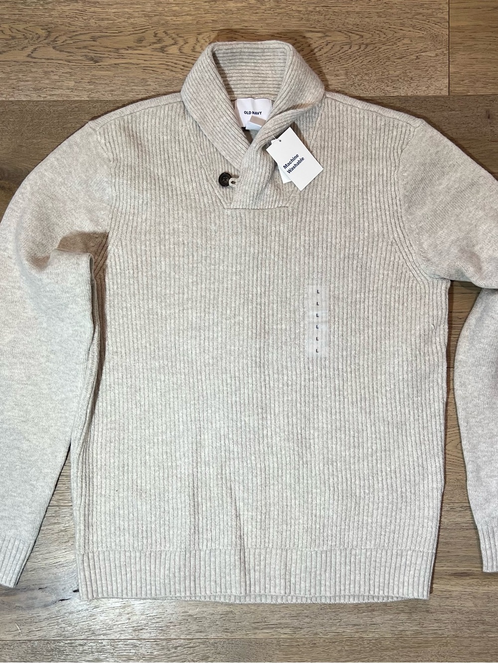 Old Navy Men's Turtleneck Ribbed Sweater in Oatmeal Heather